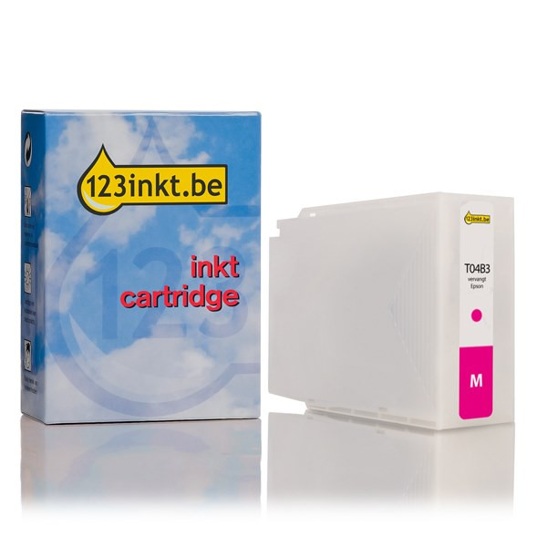 Epson T04B3 inktcartridge magenta extra hoge capaciteit (123inkt huismerk) C13T04B340C 023379 - 1