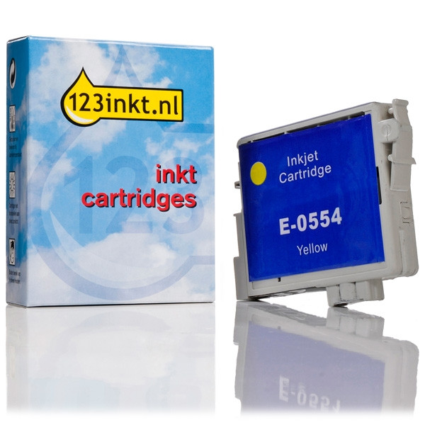 Epson T0554 inktcartridge geel (123inkt huismerk) C13T05544010C 022891 - 1