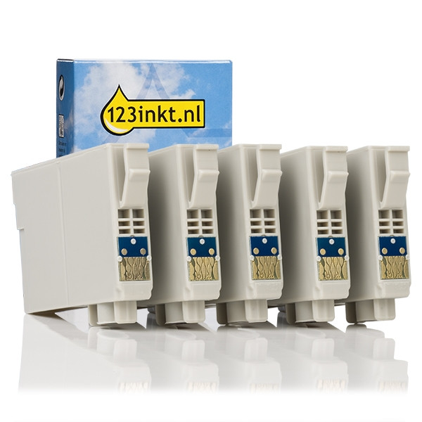 Epson T0711H, T1002, T1003, T1004 aanbieding zwart + 3 kleuren (123inkt huismerk) C13T07114H10C C13T10024010C C13T10034010C C13T10044010C 127009 - 1