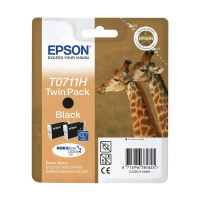 Epson T0711H inktcartridge zwart hoge capaciteit duopack (origineel) C13T07114H10 023105