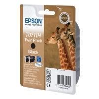 Epson T0711H inktcartridge zwart hoge capaciteit duopack (origineel) C13T07114H10 902535