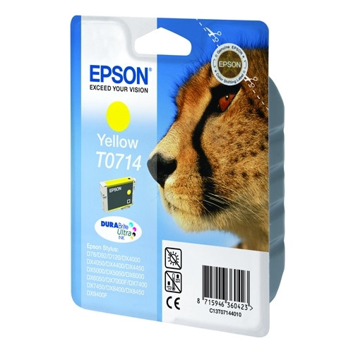 Epson T0714 inktcartridge geel (origineel) C13T07144011 C13T07144012 900664 - 1