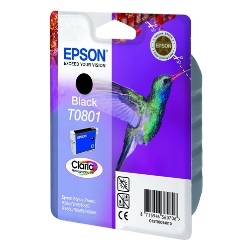 Epson T0801 inktcartridge zwart (origineel) 023070 - 1