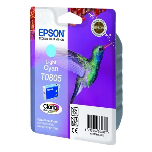 Epson T0805 inktcartridge licht cyaan (origineel) C13T08054011 902504 - 1
