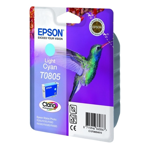 Epson T0805 inktcartridge licht cyaan (origineel) C13T08054011 902504 - 1
