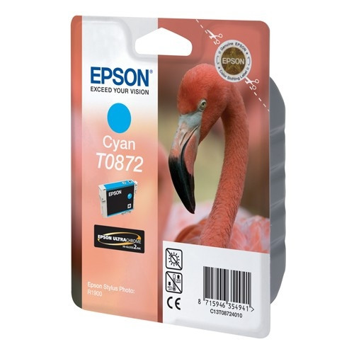 Epson T0872 inktcartridge cyaan (origineel) C13T08724010 023304 - 1