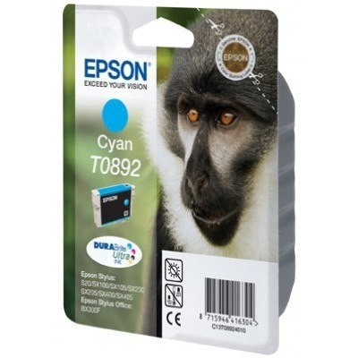 Epson T0892 inktcartridge cyaan lage capaciteit (origineel) C13T08924011 901989 - 1