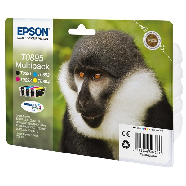 Epson T0895 multipack 4 cartridges (origineel) C13T08954010 C13T08954020 023352 - 1