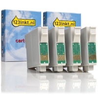 Epson T1285 multipack zwart + 3 kleuren (123inkt huismerk)