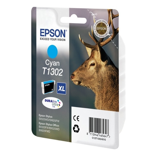 Epson T1302 inktcartridge cyaan extra hoge capaciteit (origineel) 026305 - 1