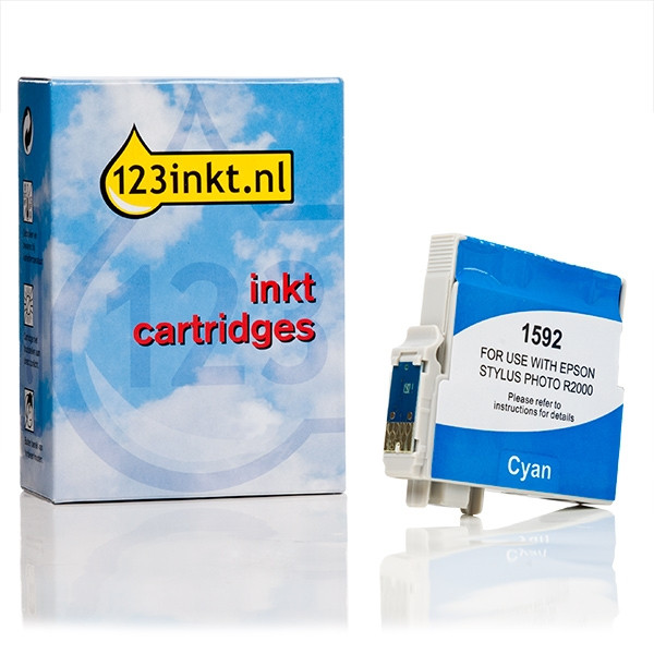 Epson T1592 inktcartridge cyaan (123inkt huismerk) C13T15924010C 026389 - 1