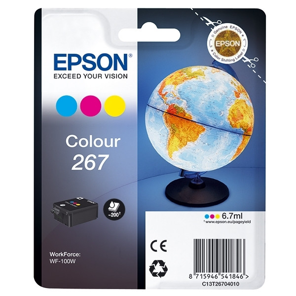 Epson T267 inktcartridge kleur (origineel) C13T26704010 026718 - 1