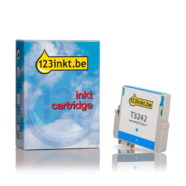 Epson T3242 inktcartridge cyaan (123inkt huismerk) C13T32424010C 026937 - 1