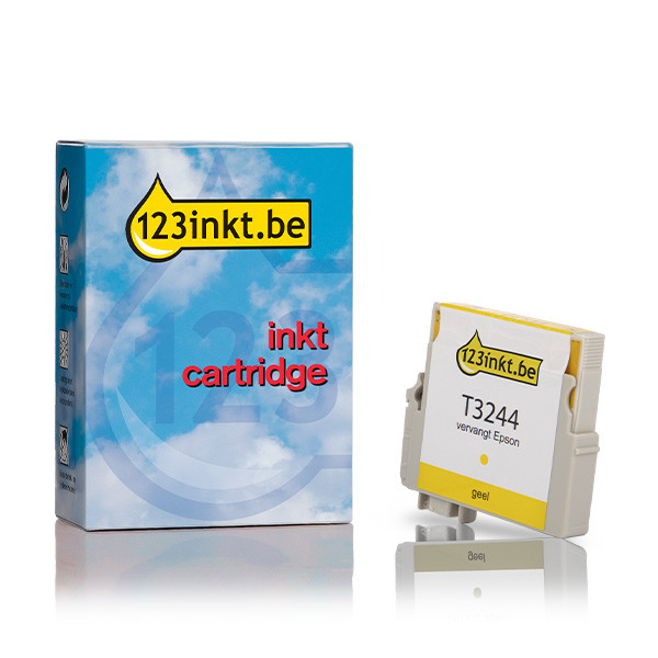 Epson T3244 inktcartridge geel (123inkt huismerk) C13T32444010C 026941 - 1