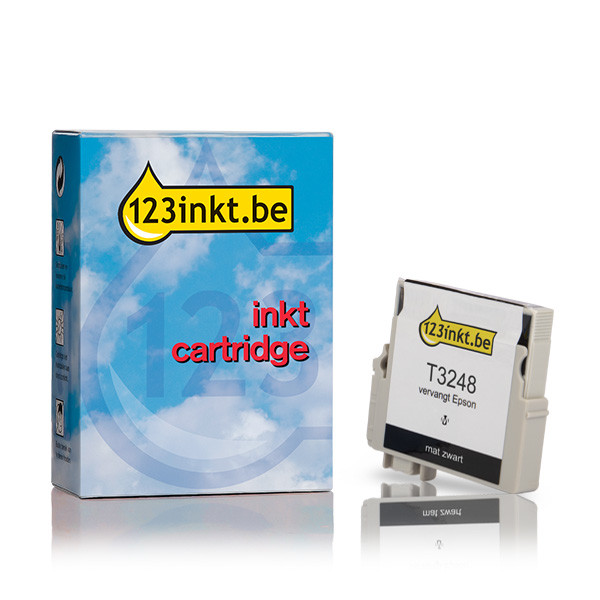 Epson T3248 inktcartridge mat zwart (123inkt huismerk) C13T32484010C 026945 - 1