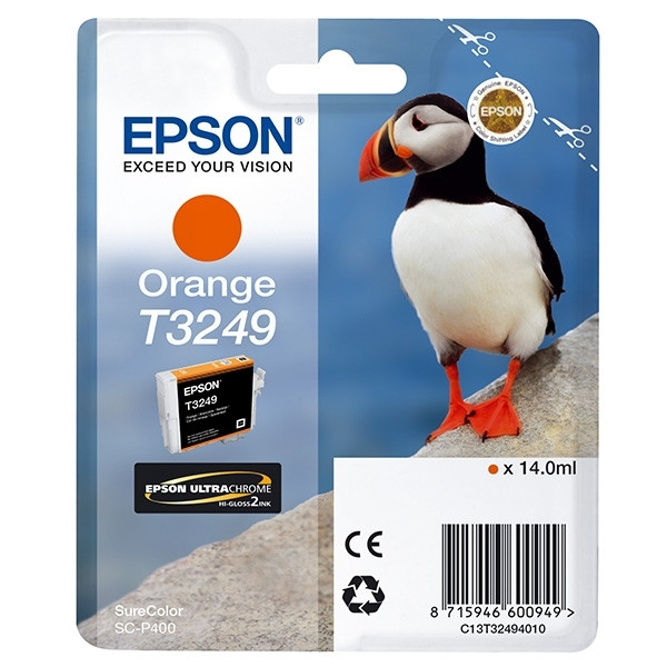 Epson T3249 inktcartridge oranje (origineel) C13T32494010 026946 - 1
