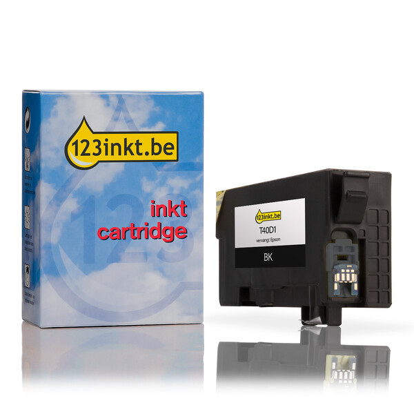 Epson T40D1 inktcartridge zwart hoge capaciteit (123inkt huismerk) C13T40D140C 083417 - 1