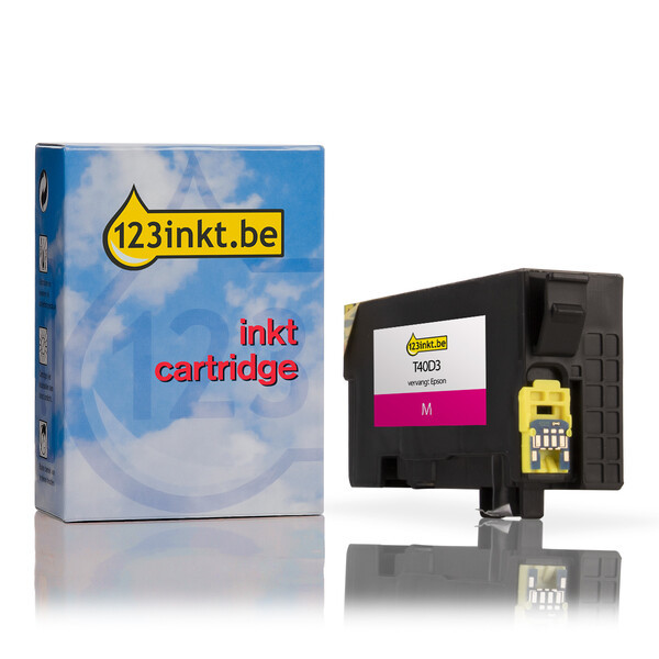 Epson T40D3 inktcartridge magenta hoge capaciteit (123inkt huismerk) C13T40D340C 083421 - 1