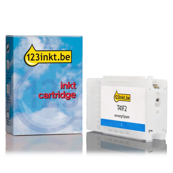 Epson T41F2 inktcartridge cyaan hoge capaciteit (123inkt huismerk) C13T41F240C 083427 - 1