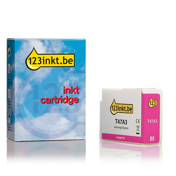 Epson T47A3 inktcartridge vivid magenta (123inkt huismerk)  C13T47A300C 083515 - 1