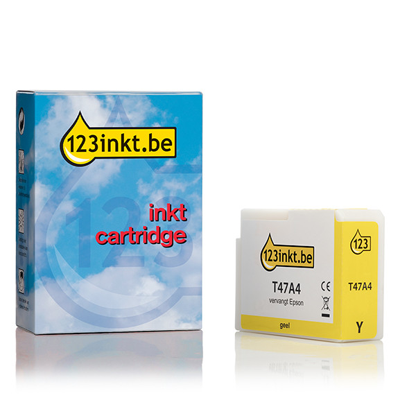 Epson T47A4 inktcartridge geel (123inkt huismerk)  C13T47A400C 083517 - 1