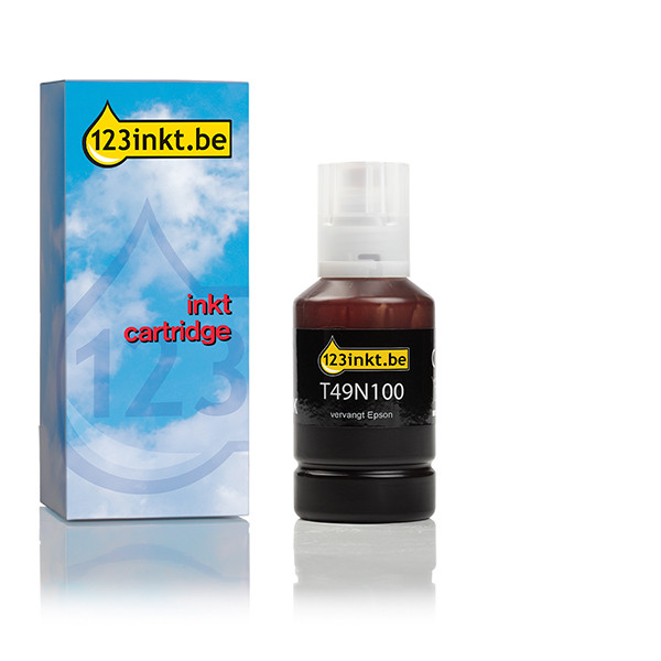 Epson T49N100 inktfles zwart (123inkt huismerk) C13T49N100C 024183 - 1