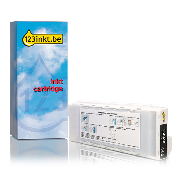 Epson T50M8 inktcartridge mat zwart (123inkt huismerk) 024147 - 1
