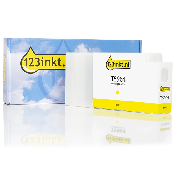 Epson T5964 inktcartridge geel standaard capaciteit (123inkt huismerk) C13T596400C 026235 - 1