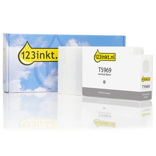 Epson T5969 inktcartridge licht licht zwart standaard capaciteit (123inkt huismerk) C13T596900C 026245 - 1