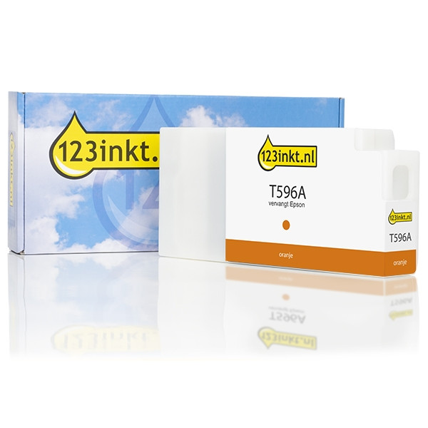 Epson T596A inktcartridge oranje standaard capaciteit (123inkt huismerk) C13T596A00C 026247 - 1