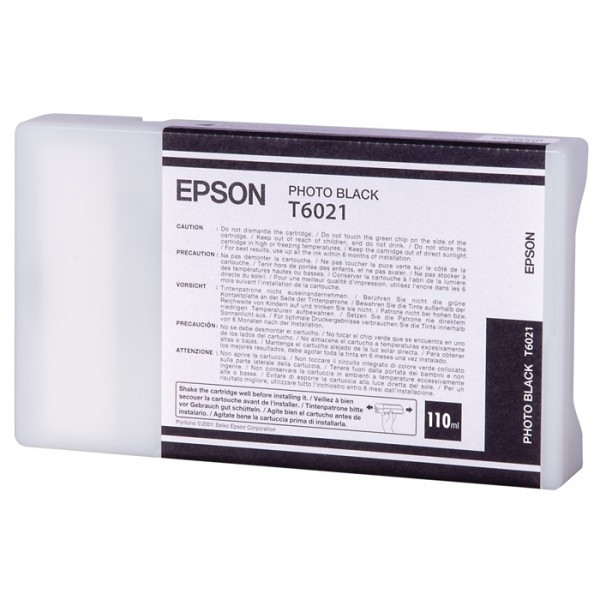 Epson T6021 inktcartridge foto zwart standaard capaciteit (origineel) C13T602100 026018 - 1