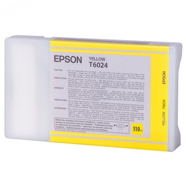 Epson T6024 inktcartridge geel standaard capaciteit (origineel) C13T602400 026024 - 1