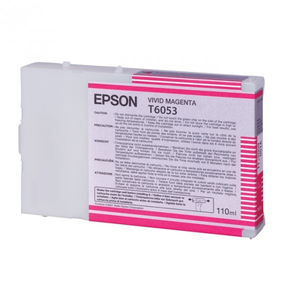 Epson T6053 inktcartridge vivid magenta standaard capaciteit (origineel) C13T605300 026054 - 1