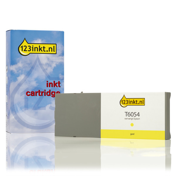 Epson T6054 inktcartridge geel standaard capaciteit (123inkt huismerk) C13T605400C 026057 - 1