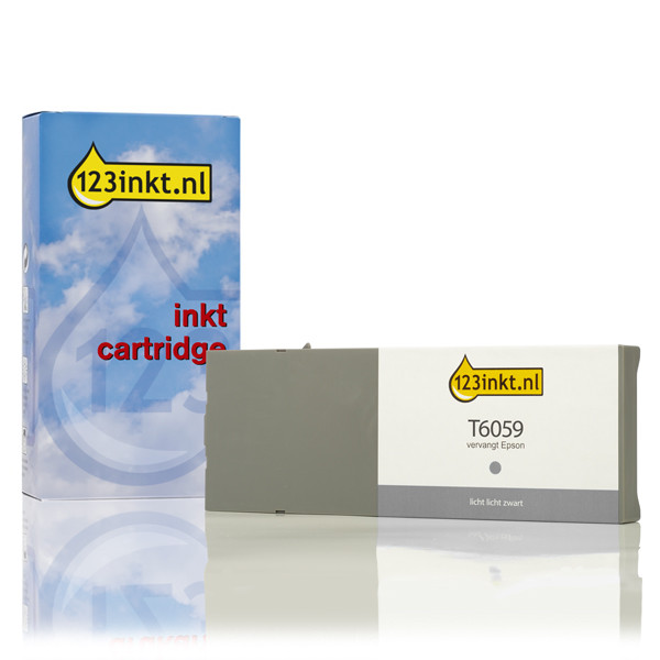 Epson T6059 inktcartridge licht licht zwart standaard capaciteit (123inkt huismerk) C13T605900C 026065 - 1