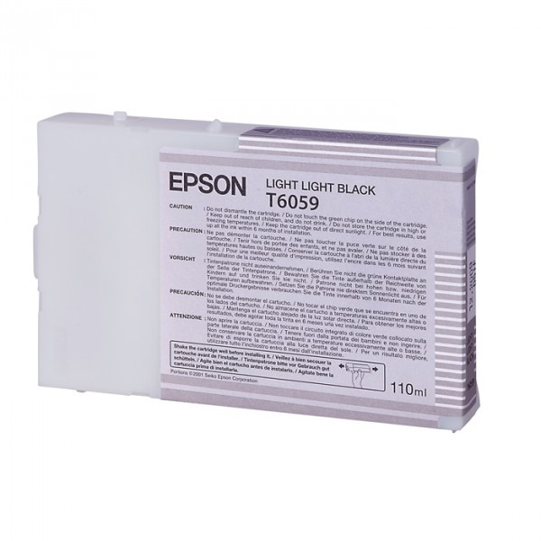 Epson T6059 inktcartridge licht licht zwart standaard capaciteit (origineel) C13T605900 026064 - 1