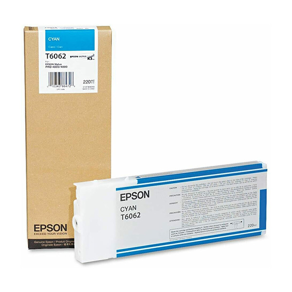 Epson T6062 inktcartridge cyaan hoge capaciteit (origineel) C13T606200 026068 - 1