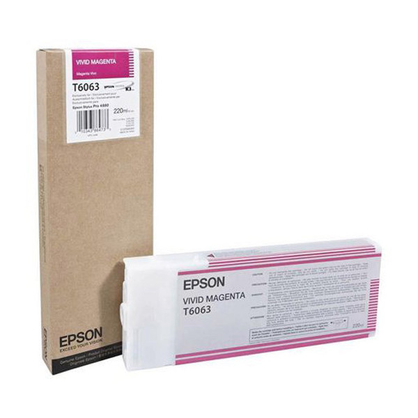 Epson T6063 inktcartridge vivid magenta hoge capaciteit (origineel) C13T606300 904824 - 1