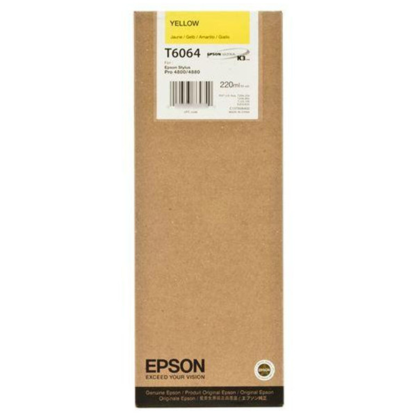 Epson T6064 inktcartridge geel hoge capaciteit (origineel) C13T606400 026072 - 1