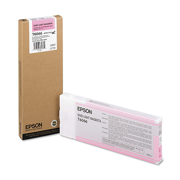 Epson T6066 inktcartridge vivid licht magenta hoge capaciteit (origineel) C13T606600 026076 - 1