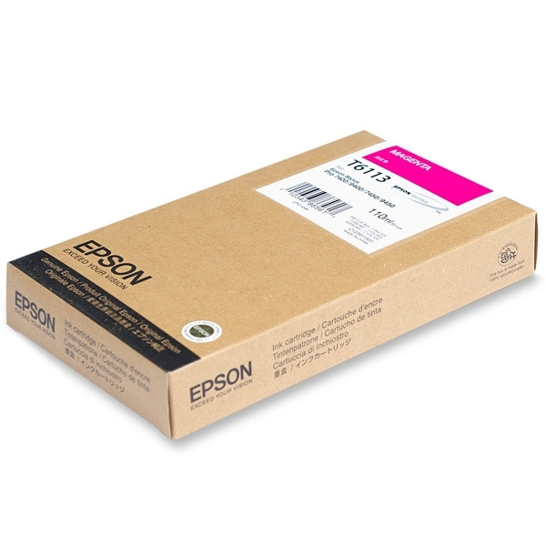 Epson T6113 inktcartridge magenta standaard capaciteit (origineel) C13T611300 026084 - 1