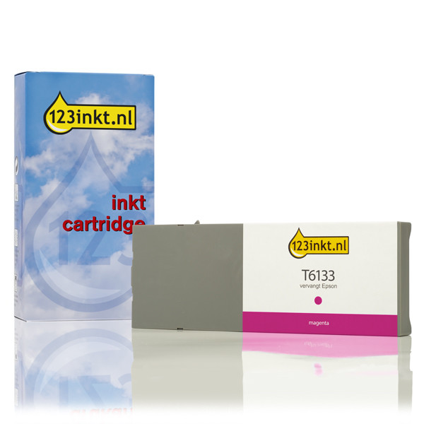 Epson T6133 inktcartridge magenta standaard capaciteit (123inkt huismerk) C13T613300C 026101 - 1