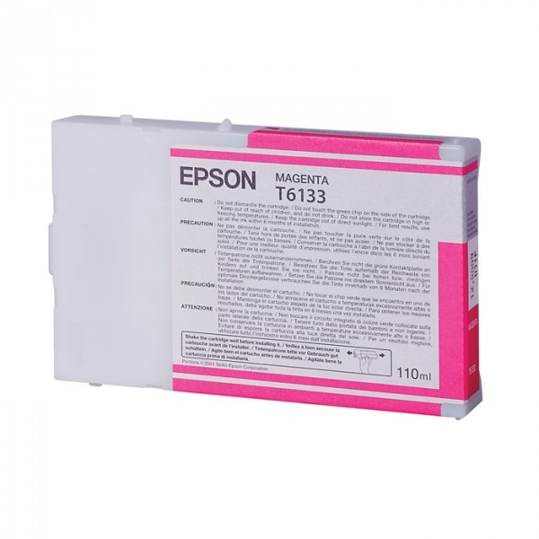 Epson T6133 inktcartridge magenta standaard capaciteit (origineel) C13T613300 026100 - 1