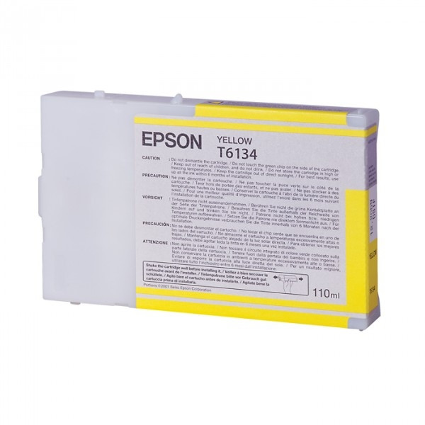 Epson T6134 inktcartridge geel standaard capaciteit (origineel) C13T613400 026102 - 1