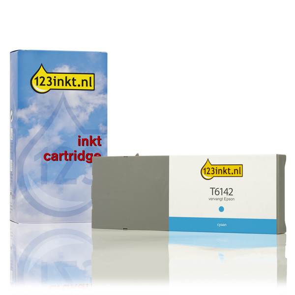 Epson T6142 inktcartridge cyaan hoge capaciteit (123inkt huismerk) C13T614200C 026107 - 1