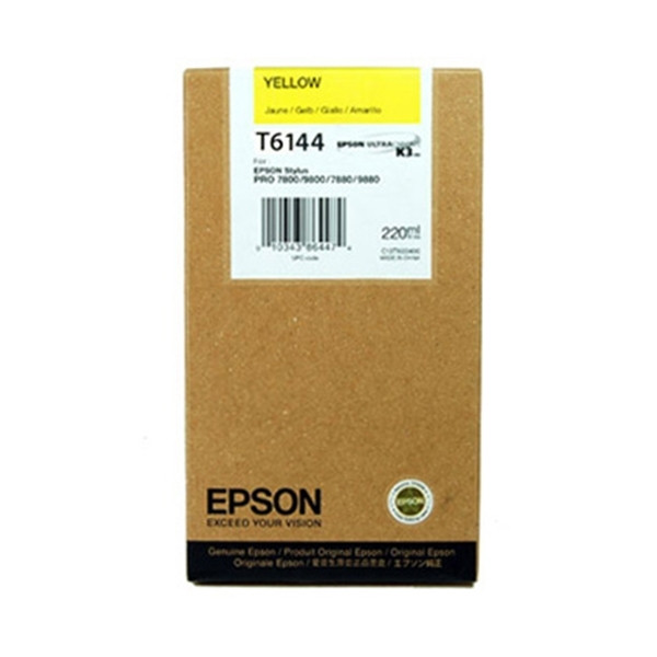 Epson T6144 inktcartridge geel hoge capaciteit (origineel) C13T614400 026110 - 1