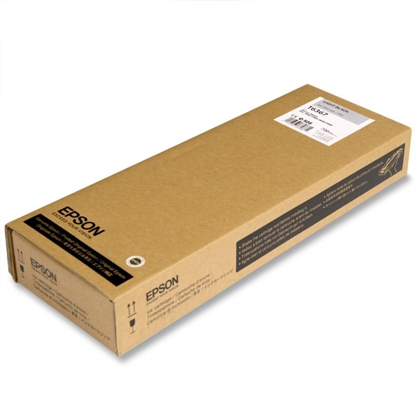 Epson T6367 inktcartridge licht zwart hoge capaciteit (origineel) C13T636700 026262 - 1