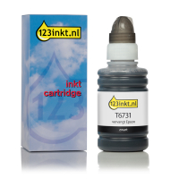 Epson T6731 inktfles zwart (123inkt huismerk) C13T67314AC 026817