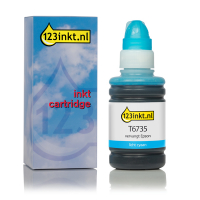 Epson T6735 inktfles licht cyaan (123inkt huismerk) C13T67354AC 026825