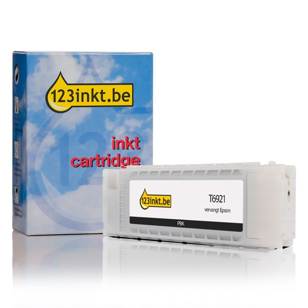 Epson T6921 inktcartridge foto zwart (123inkt huismerk) C13T692100C 026543 - 1